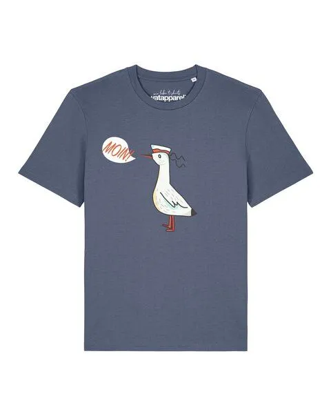 watapparel watapparel T-Shirt Unisex Moin Seagull, Blue grey, – Produktbild 1 von 2