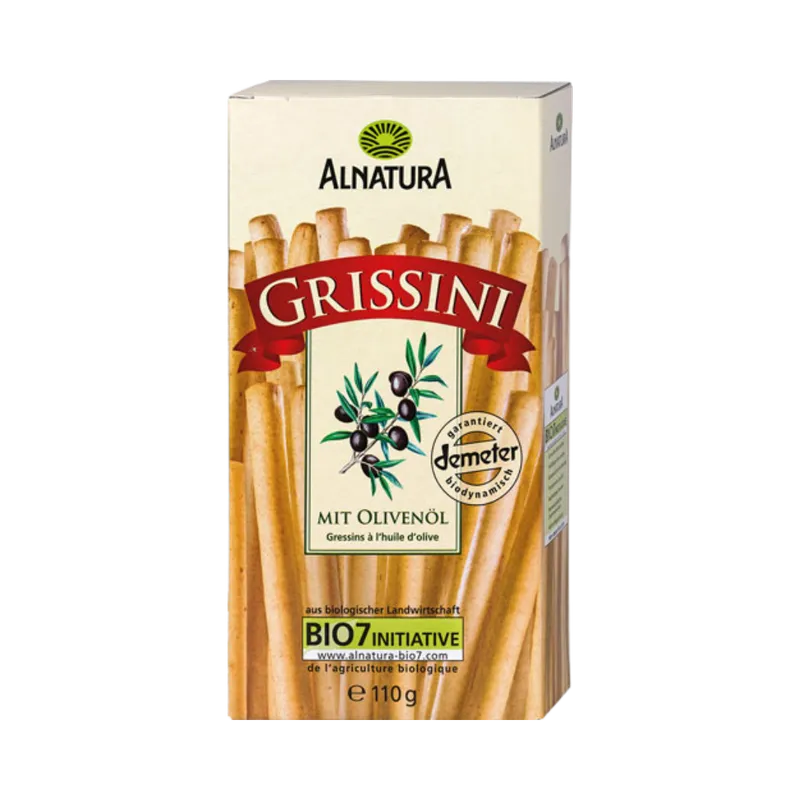 Alnatura Alnatura Bio Grissini mit Olivenöl, 110g – Produktbild 1 von 1