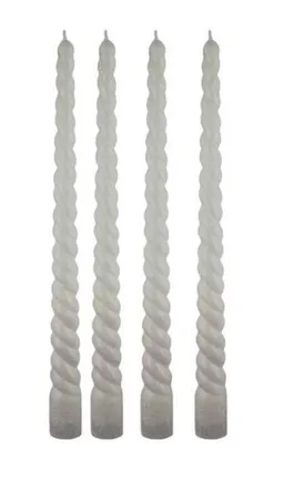 ReineNatur ReineNatur Spiralkerzen aus Olivenwachs – Stabkerzen - 4er Set – H: 26 cm, Ø unten 2 cm – Produktbild 1 von 1