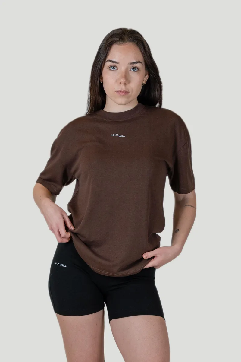 Boldwill Boldwill Damen vegan T-Shirt Walnussbraun, Braun, – Produktbild 1 von 1
