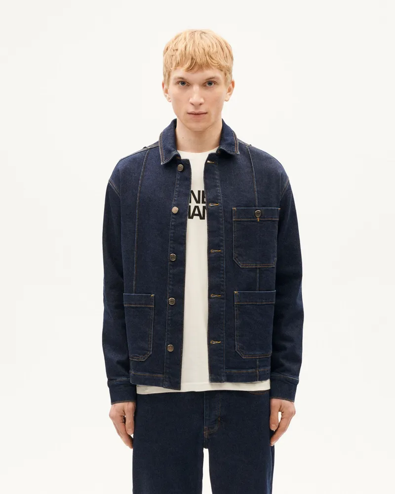 thinking mu Thinking MU Herren vegan Jacke Gus Denim Dunkelblau, Extra dunkelblau, – Produktbild 1 von 2