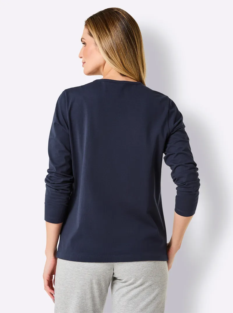 feel good Shirt marine, Marine, – Produktbild 1 von 2