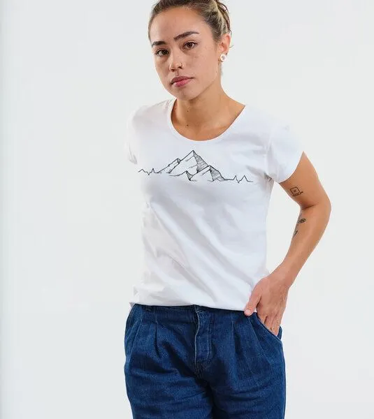 Gary Mash GARY MASH T-Shirt Asheville Mountainbeat aus Biobaumwolle, Weiß, – Produktbild 2 von 4