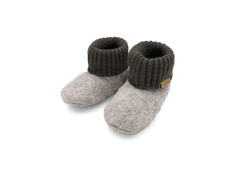 Maximo Hüttenschuhe graumeliert/anthrazit Gr. 17/18, Grau, – Produktbild 1 von 2