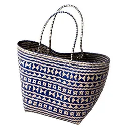 Soeji Soeji Blaue Einkaufstasche | Strandtasche | Tragetasche KIDUL aus Rattan – Produktbild 1 von 1