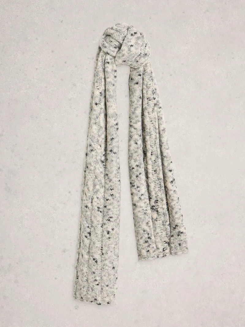White Stuff Strickschal Spacedye - Einheitsgröße, Grau multi, – Produktbild 1 von 3