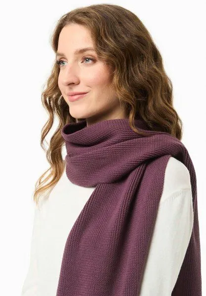 ORGANICATION ORGANICATION Unisex Strickschal aus Bio-Baumwolle, Dark fig, – Produktbild 4 von 4