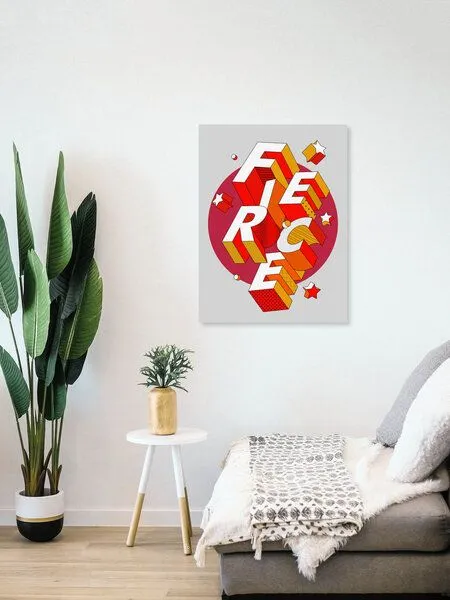 Photocircle Photocircle Poster / Leinwandbild - FIERCE - 3D typography – Produktbild 4 von 4