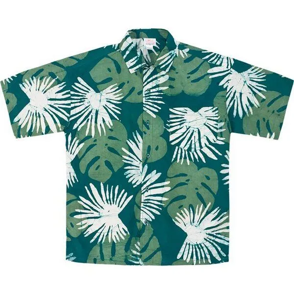 Global Mamas Global Mamas Bio Hemd - BUTTON DOWN - Kakum, Kakum (grün), – Produktbild 1 von 2