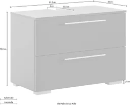 welltime Waschbeckenunterschrank Carlos, Waschbeckenunterschrank, Made in Germany, B: 80 cm Solide Verarbeitung - Dieses Produkt ist in Deutschland gefertigt – Produktbild 1 von 1