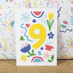 Bow & Hummingbird Bow & Hummingbird Postkarte Nine/Neun – Produktbild 1 von 1