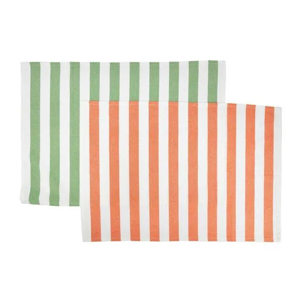 El Puente El Puente Geschirrtücher in Pfirsich und Grün (2er-Set), Rosa, – Produktbild 3 von 3