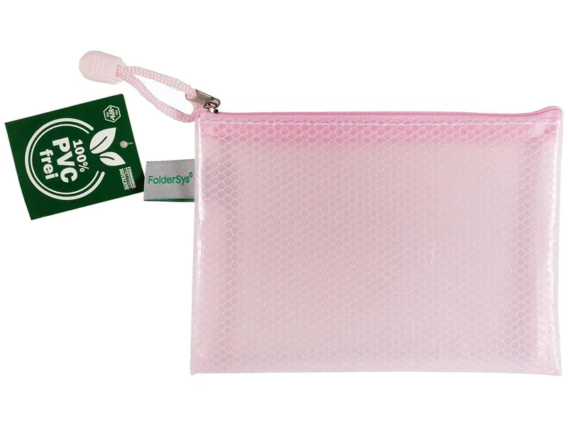 FolderSys FolderSys Kleinkram-Beutel "Candy Bag" mit RV, DIN A6, EVA, pastell rosé transparent – Produktbild 1 von 1