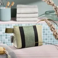 nahtur design nahtur-design Kosmetiktasche aus 100% Leinen | Kleine Leinentasche, No_19 (grün), – Produktbild 1 von 1