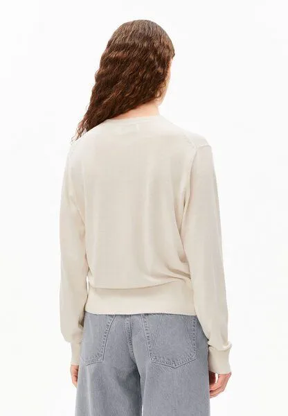 ARMEDANGELS ARMEDANGELS FINE KNIT Damen Strickjacke aus Bio-Baumwoll Mix, Oatmilk, – Produktbild 2 von 4