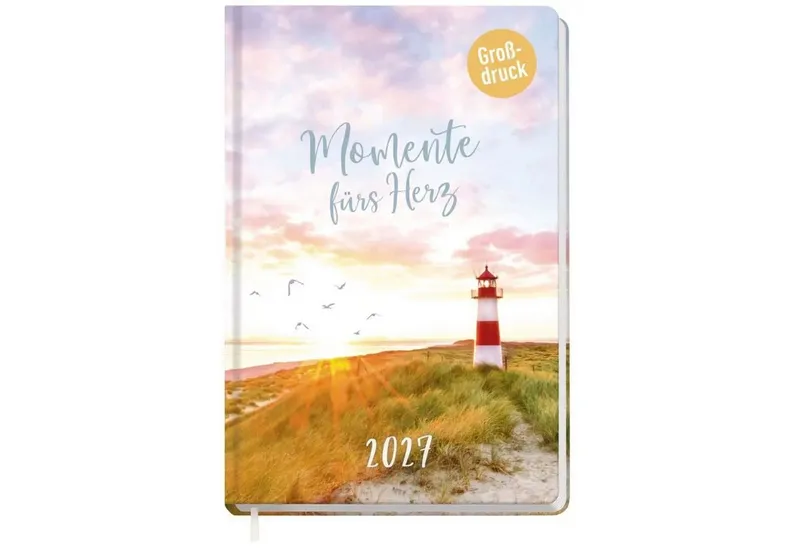 Häfft Häfft Großdruck-Buchkalender 2027, DIN A5, Leuchtturm – Produktbild 1 von 3
