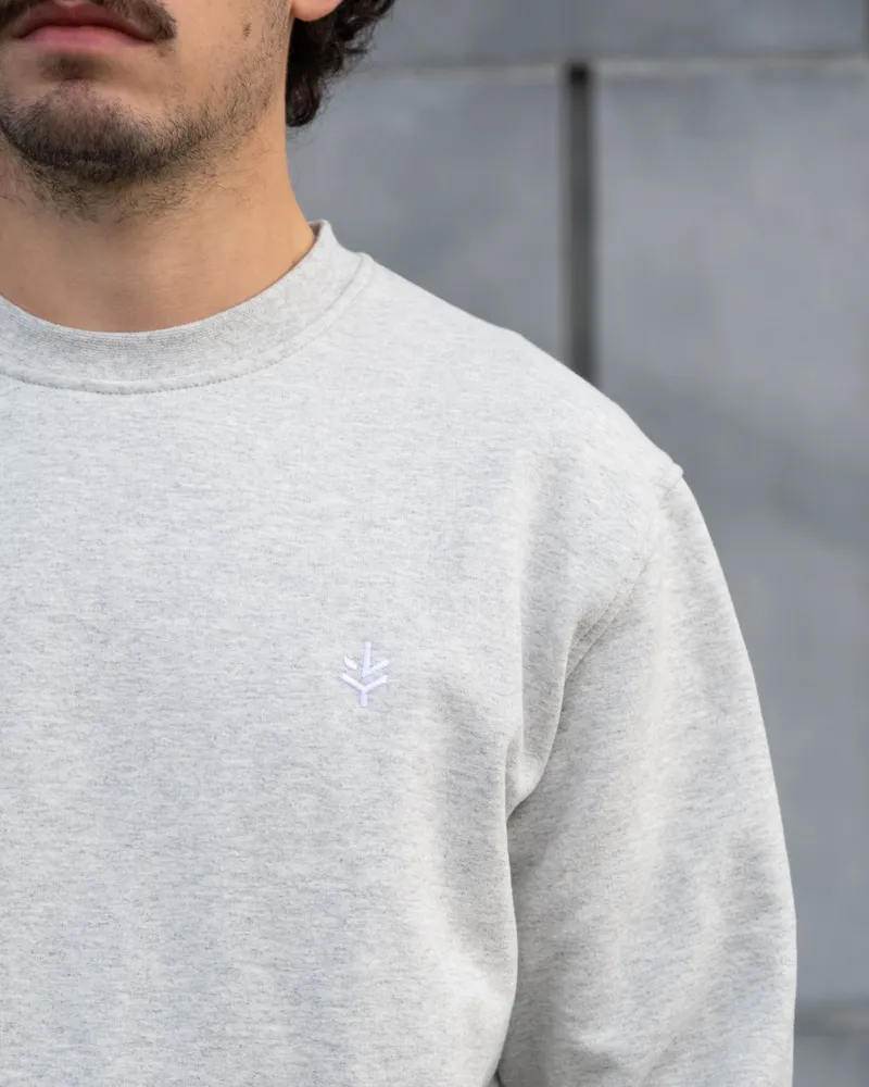 Lucid Collective Lucid Collective Herren vegan Sweatshirt Just Heather Grey, Hellgrau, – Produktbild 1 von 2