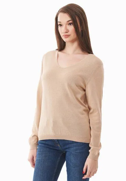 ORGANICATION ORGANICATION Strickpullover aus Bio-Baumwolle, Beige, – Produktbild 3 von 4
