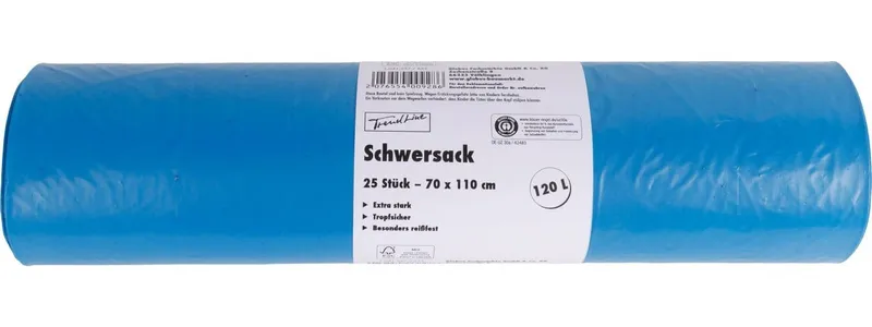 Trend Line Müllbeutel Trendline Müllsack 120 L, 35 mµ, blau, 25 Stück, Blau, – Produktbild 2 von 2