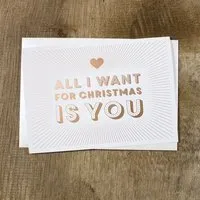 Bow & Hummingbird Bow & Hummingbird Grußkarte All I want ... – Produktbild 1 von 1