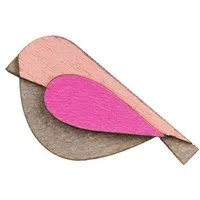 BeWooden BeWooden Holzbrosche Pink Bird – Vogel-Brosche – Produktbild 1 von 1
