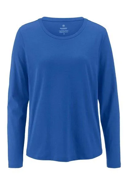 hessnatur hessnatur Longsleeve Relaxed aus Regenerative Organic Cotton (ROC), Kobalt, – Produktbild 3 von 4