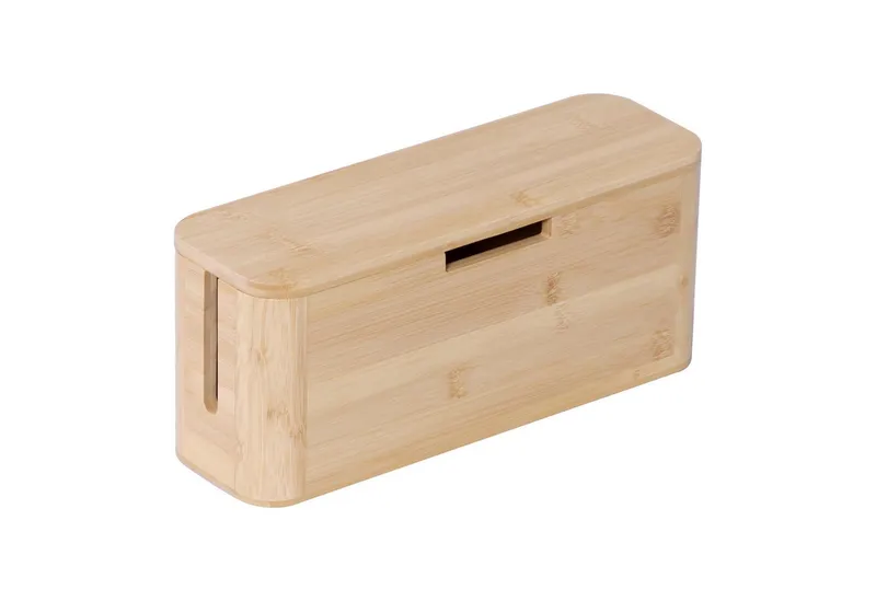 RELAXDAYS RELAXDAYS Kabelbox aus Bambus, (7-tlg), Braun, – Produktbild 1 von 4