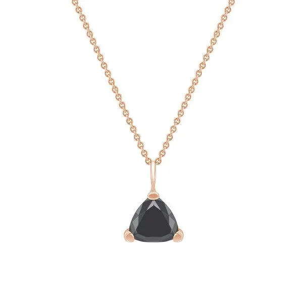 Eppi Eppi Goldkette mit schwarzen Diamanten im Trillion-Schliff Ferin, Rosa, – Produktbild 1 von 4