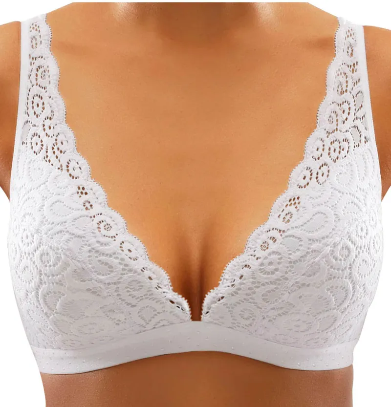 petite fleur by Lascana Bralette-BH rauchblau+weiß, Rauchblau+weiß, – Produktbild 2 von 2
