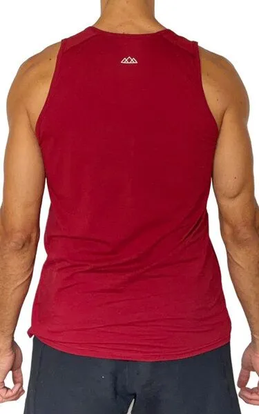 M23 M23 Herren Tank Top Bio-Baumwolle, Modell "Kobe", Rot, – Produktbild 3 von 4