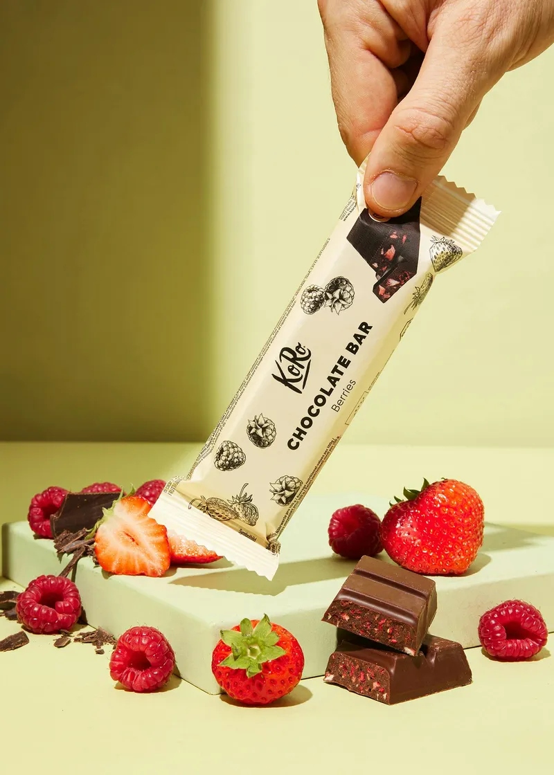 KoRo Veganer Bio Schokoriegel mit Beeren 50 g – Produktbild 5 von 5