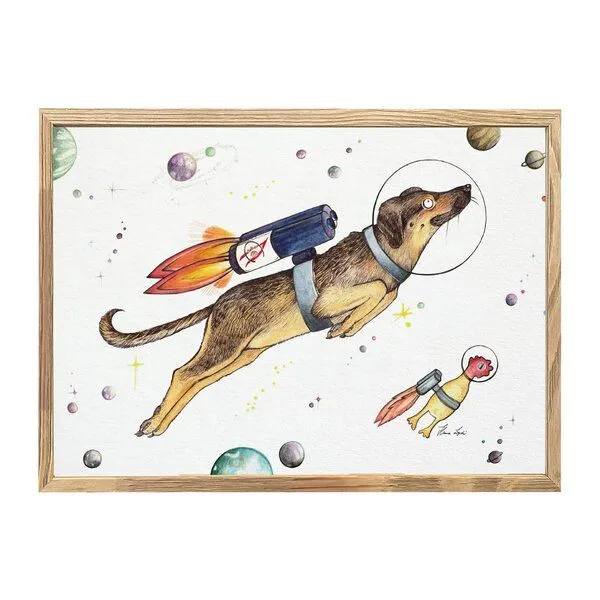 LIGARTI Kunstdruck »Lotti in Space« von LIGARTI | A4, A3 oder A2 | Wandbild | Poster | Kunst – Produktbild 1 von 3