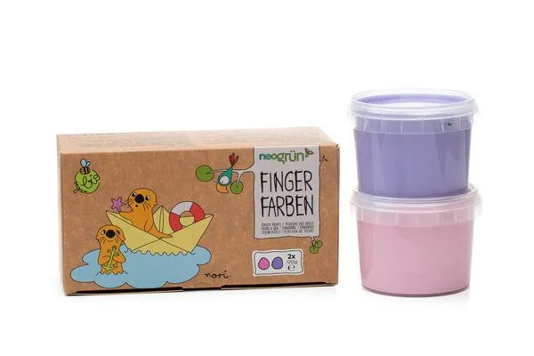neogrün neogrün Fingerfarben 2er Set "Nori", Pink/violett, – Produktbild 3 von 7