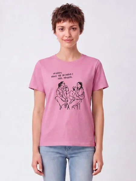 watapparel watapparel T-Shirt Frauen Magical Friends, Bubble pink, – Produktbild 2 von 2