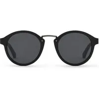 TAKE A SHOT TAKE A SHOT Runde Sonnenbrille aus Holz für Damen und Herren, Schwarz (schwarz / eiche / grau), – Produktbild 1 von 1
