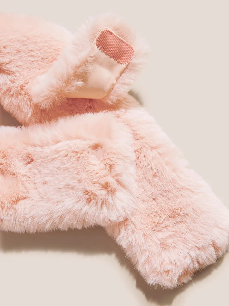 White Stuff Mini Me Schal aus Kunstpelz - Eine Größe, Rosa, – Produktbild 2 von 3