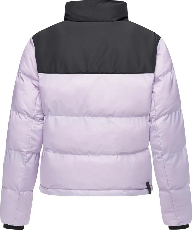 ragwear ragwear Steppjacke Serah stylische Damen Winterjacke im Colourblocking-Design, Lila, – Produktbild 4 von 5