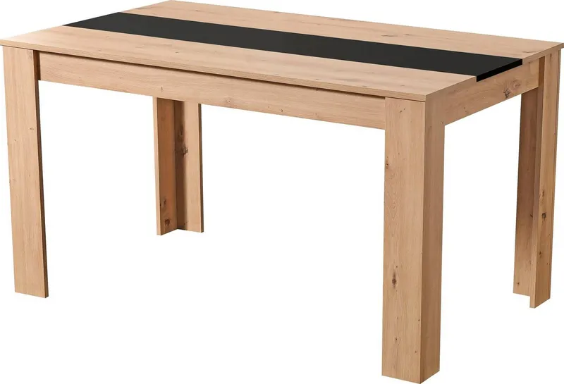 Home affaire Esstisch Domus, Mittelplatte in schwarz Farbe, Beige, – Produktbild 3 von 5