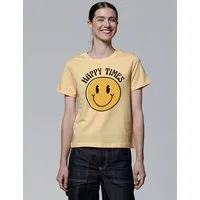 watapparel watapparel T-Shirt Frauen Happy times smiley emoji – Produktbild 1 von 1