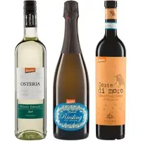 Bio-Weinpaket "demeter" 3er-Set mit Rotwein, Weißwein und Sekt, 3 x 0,75 l – Produktbild 1 von 1