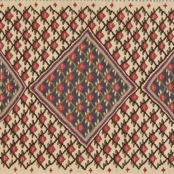 Rugtales Kelim Senneh „Rugtales“ aus Schurwolle, Beige, – Produktbild 1 von 4