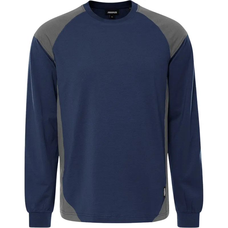 Fristads Langarmshirt Fristads heavy 7071 GTM, Bleu, – Produktbild 2 von 2