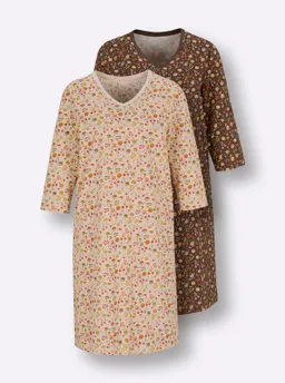 wäschepur Sleepshirts elfenbein + schoko – Produktbild 1 von 1