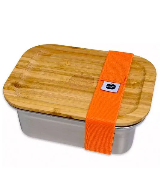 Brotzeit Brotzeit Edelstahl Lunchbox Woody mit Bambusdeckel – Produktbild 3 von 4