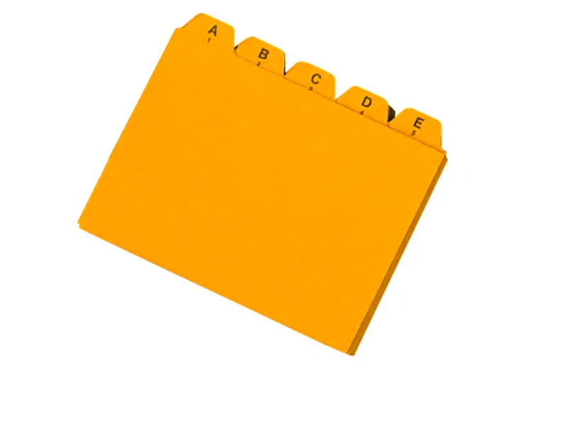 Karteiregister A-Z DIN A6, 25 Stk. aus Recyclingkarton, gelb – Produktbild 1 von 1