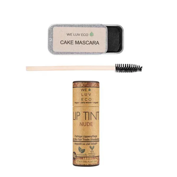 WE LUV ECO WE LUV ECO MINIMALIST Make Up Set Mascara Lippenstift, Burlesque (violett), – Produktbild 1 von 4