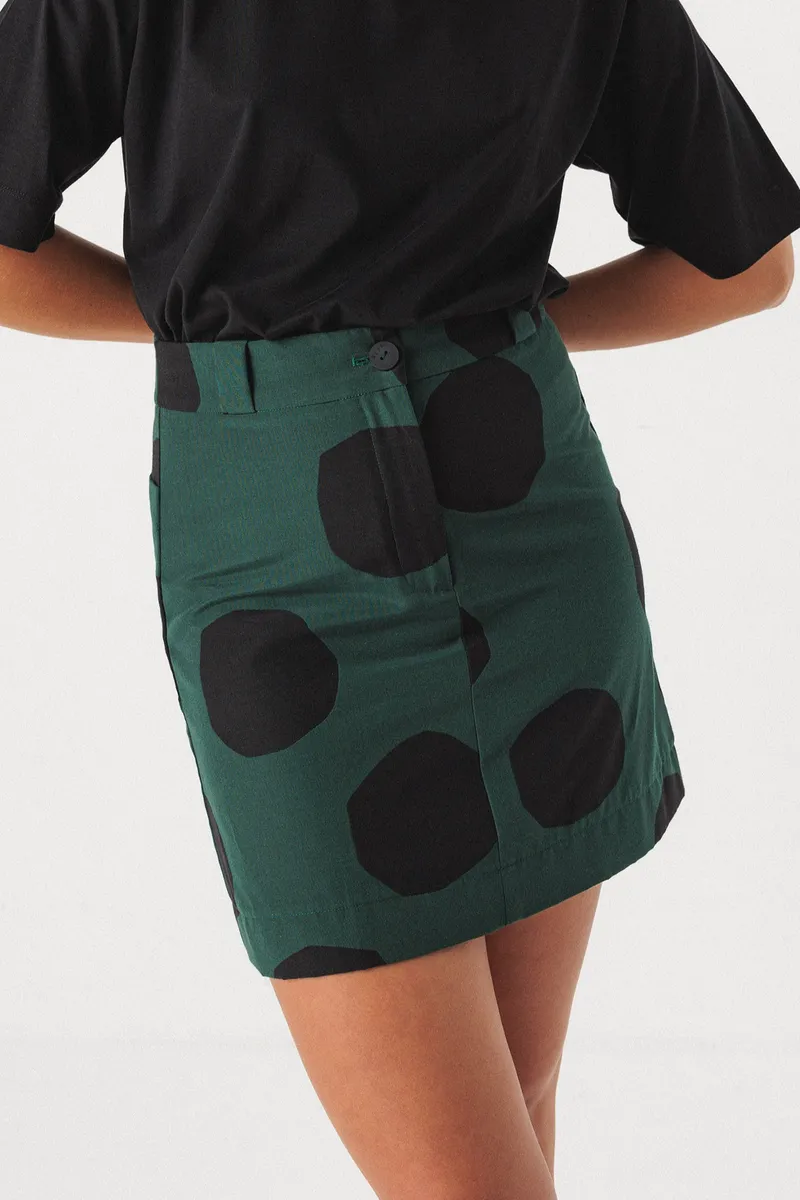 SKFK SKFK Damen vegan Rock Bake Grün/Schwarz, Schwarz, – Produktbild 2 von 2