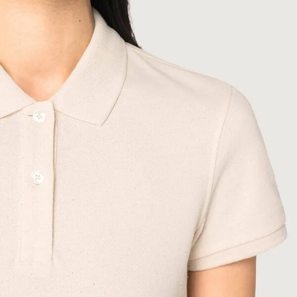 YTWOO YTWOO Damen Piqué-Poloshirt Midweight, Raw natural, – Produktbild 4 von 4