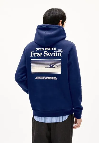 ARMEDANGELS ARMEDANGELS PAARLO FREE SWIM Herren Sweathoodie aus Bio-Baumwolle, Blue noon, – Produktbild 2 von 4