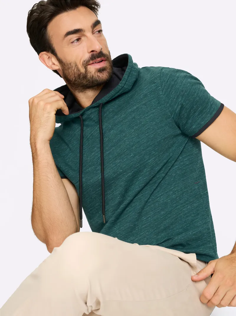 Catamaran Kapuzenshirt, Petrol-mint-meliert, – Produktbild 3 von 3